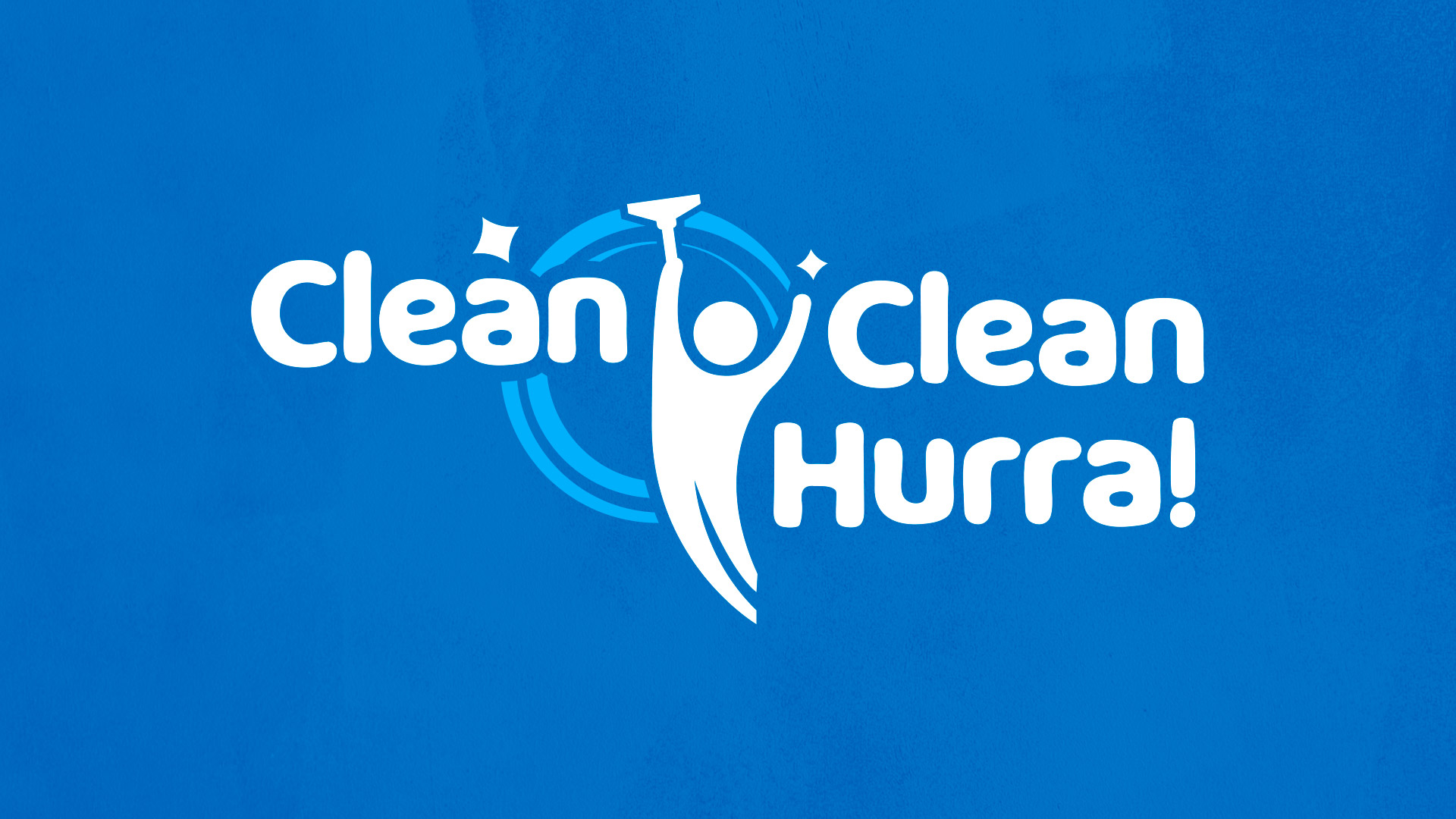 Logotipo blanco de Clean Clean Hurra!